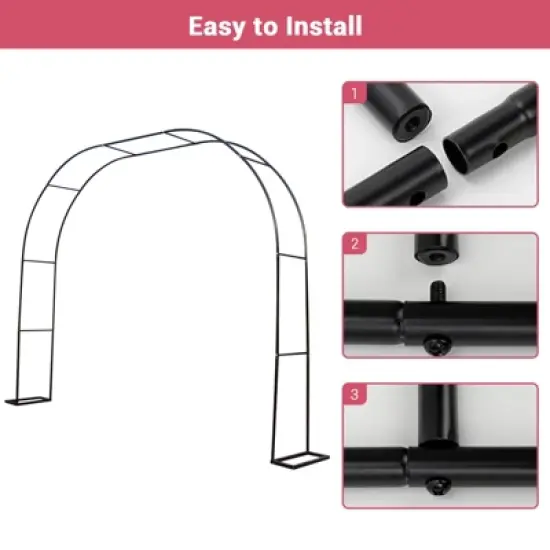Metal Garden Arch Trellis , Weatherproof Arch Frame for Climbing Plants, Outdoor Indoor Arbor Archway for Decorations image {5}