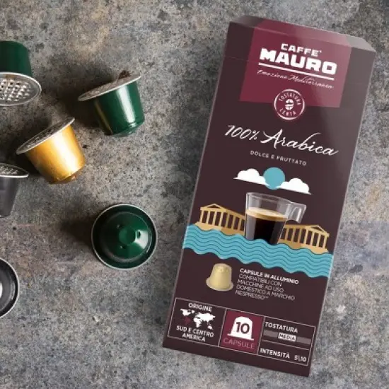 Caffe Mauro 100% Arabica Nespresso Coffee Capsules 10ct image {1}