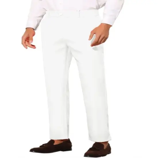 Lars Amadeus Men's Slim Fit Flat Front Solid Color Skinny Business Dress Pants image {8}