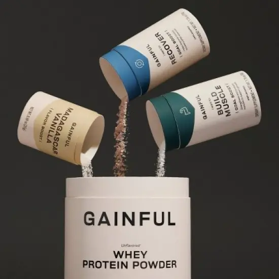 Gainful Whey Protein Powder - Unflavored - 8.8oz image {2}