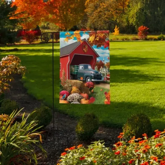 Briarwood Lane Fall Garden Flag 12x18 For Outdoor Harvest Bridge Autumn For Fall Garden Flag Flags For Outside image {3}