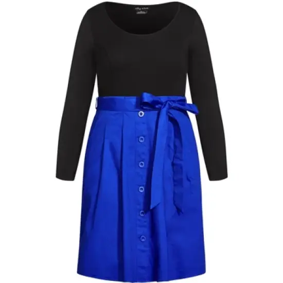 Women's Plus Size  Uptown Girl Dress - cobalt | CITY CHIC image {2}