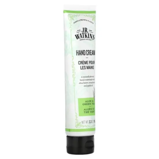J R Watkins Hand Cream, Aloe & Green Tea, 3.3 oz (95 g) image {3}