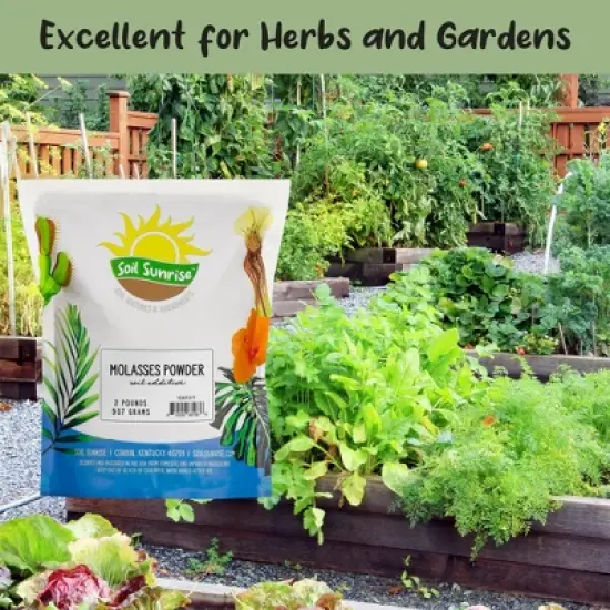 Soil Sunrise Dry Horticultural Molasses Powder, Indoor/Outdoor Gardening Soil Amendment for Plants image {5}