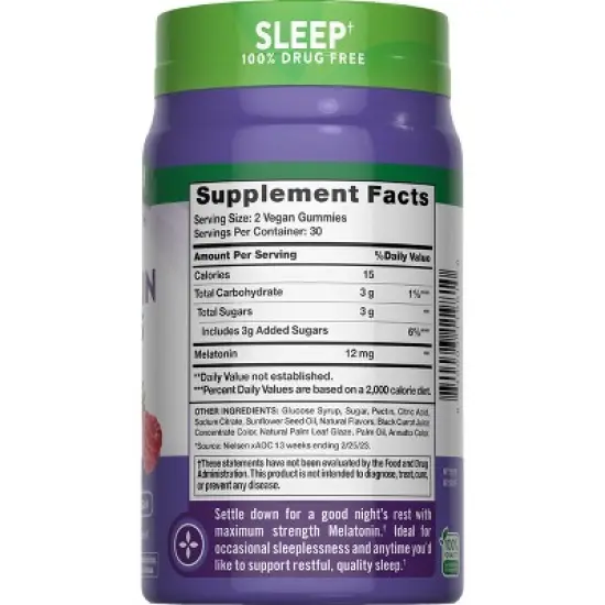 Nature's Truth 12mg Melatonin Vegan Gummies - 60ct image {1}