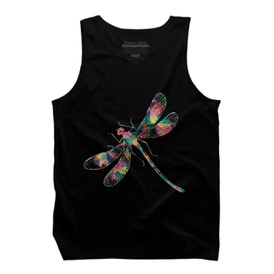 Men's Design By Humans Dragonfly Abstract Summer Color By BaoMinh Tank Top image {2}
