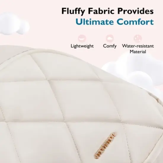 Itopfox Compact Diaper Backpack for Travel, Lightweight Quilted Baby Bag with Stroller Straps & Changing Pad, 11 Pockets image {5}