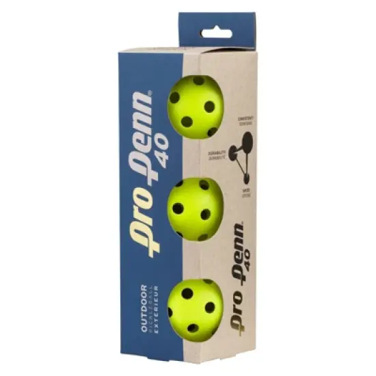 Pro Penn 40 Outdoor 3 Ball Box: Plastic Shell Fill Pickleball Balls image {5}