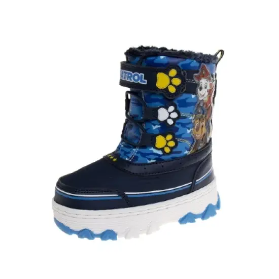 Paw Patrol Fur Lined Insulated Waterproof Winter Snow Boots &ndash; Chase and Marshall boy boots size 6-12 (Toddler/Little Kid) image {13}