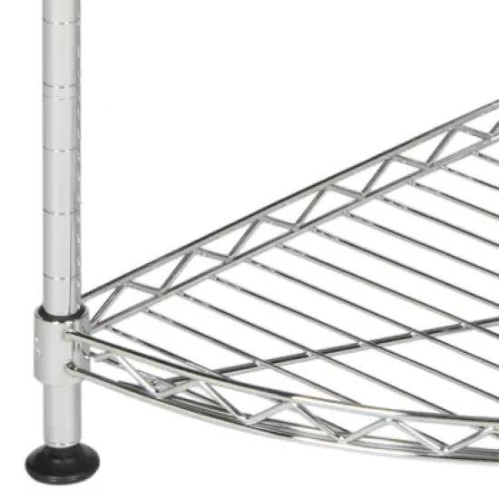 Damaris 4 Tier Corner Rack - Chrome - Safavieh image {4}