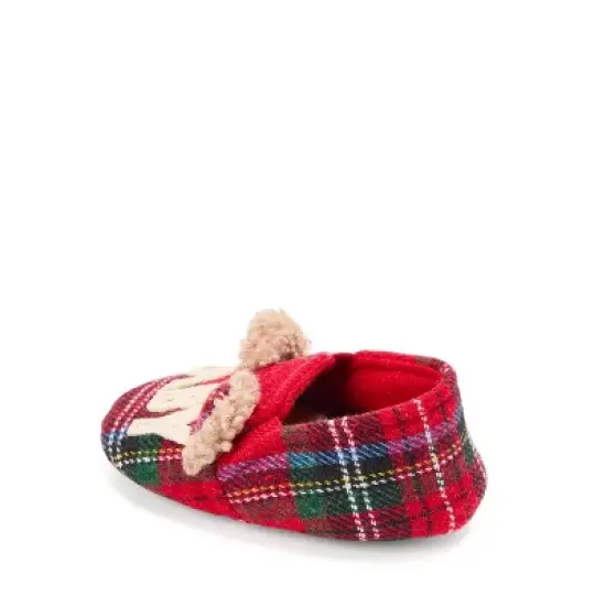 Dearfoams Kid's Baby Bear Closed Back Slipper - PLAID Size 3-6 image {2}
