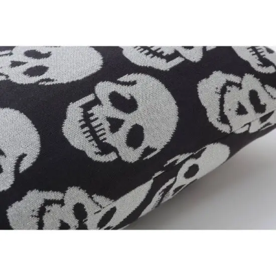 18.5"x18.5" Glitzy Skulls Square Throw Pillow - Pillow Perfect image {3}