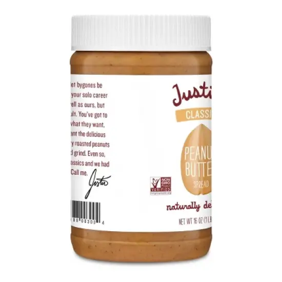 Justin's Classic Peanut Butter - 16oz image {3}
