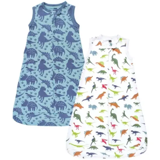 Hudson Baby Infant Boy Interlock Cotton Sleeveless Sleeping Bag, Dinosaurs image {4}