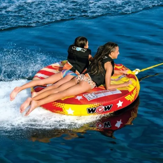 WOW Wonder Woman 1-2 Person Soft Top Towable Deck Tube image {2}