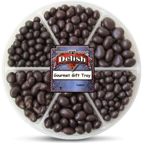 Holiday Chocolate Nuts and Fruit Large Gift Tray 6-Pt by It's Delish - Christmas New Year Events Fathers Mother Day Valentines Anniversary Gift image {6}