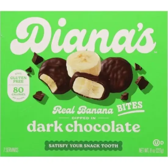 Diana's Bananas Frozen Dark Chocolate Real Banana Bites - 8oz image {14}