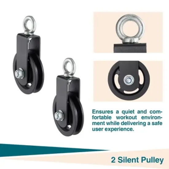 COZONY Heavy-Duty Cable Pulley System for Home Gym, Lat Pulldown Attachment for Triceps, Biceps Curl, Back & Forearm Workouts image {5}