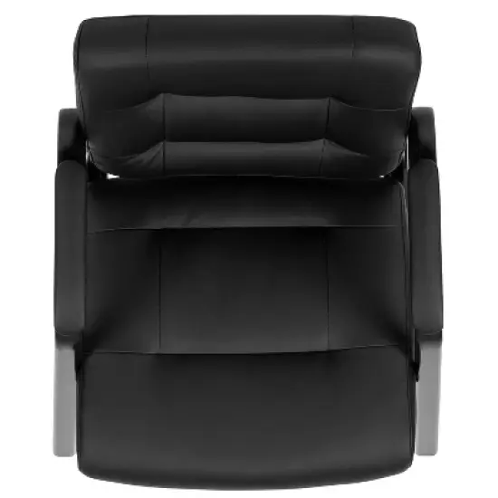 Flash Furniture Darwin Flash Fundamentals Black LeatherSoft Executive Reception Chair with Black Metal Frame image {8}