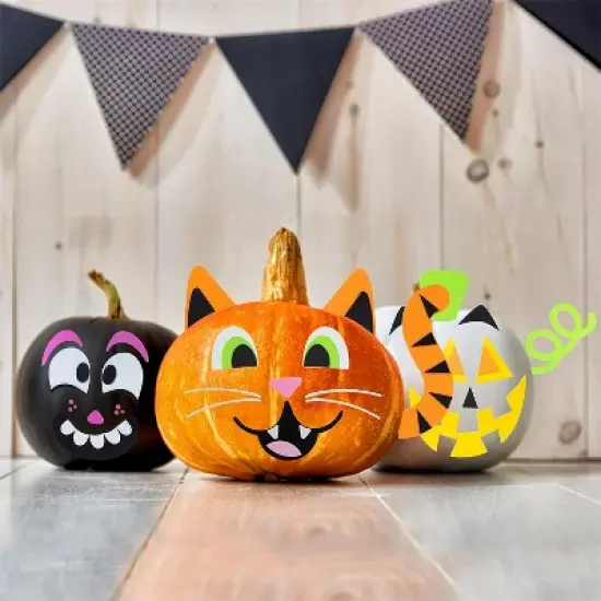 Joyfy 16 Packs Halloween Foam Craft Kit Pumpkin Decor Stickers, Halloween Party Favors School Games Gifts for Kids, Arts Activities Party Supplies image {8}