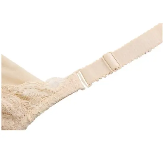 Allegra K Women Lace Semi Sheer Push up Non Padded Minimizer Underwire Lingerie Bra image {4}