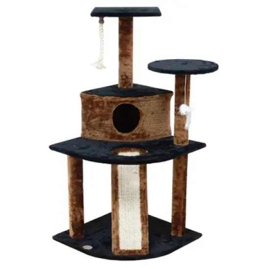 Go Pet Club Kitten Cat Tree Condo with Scratching Board - 47" image {5}