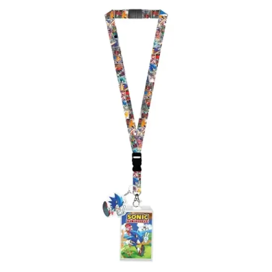 Sonic the Hedgehog Comic Strip ID Badge Holder Breakaway Lanyard w/ Rubber Charm Multicoloured image {3}