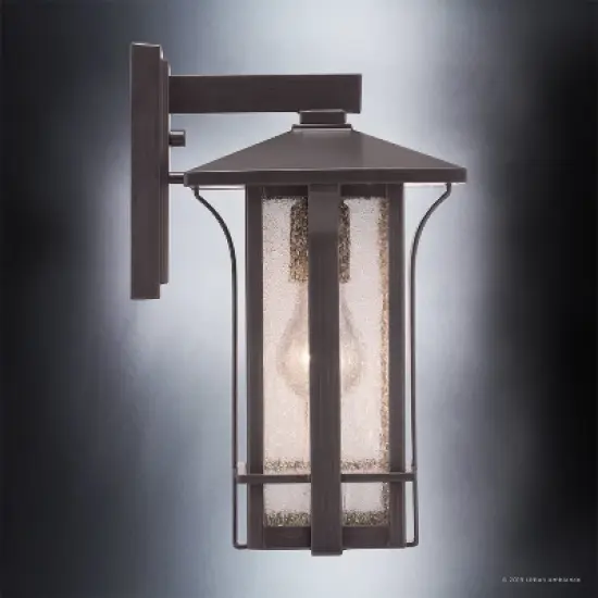 Urban Ambiance Luxury Craftsman Outdoor Wall Light,  13" x 7",  Olde Bronze Finish, UHP1152 image {3}