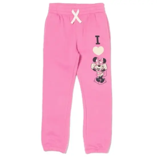 Disney Minnie Mouse Girls Fleece 2 Pack Jogger Pants Little Kid image {2}