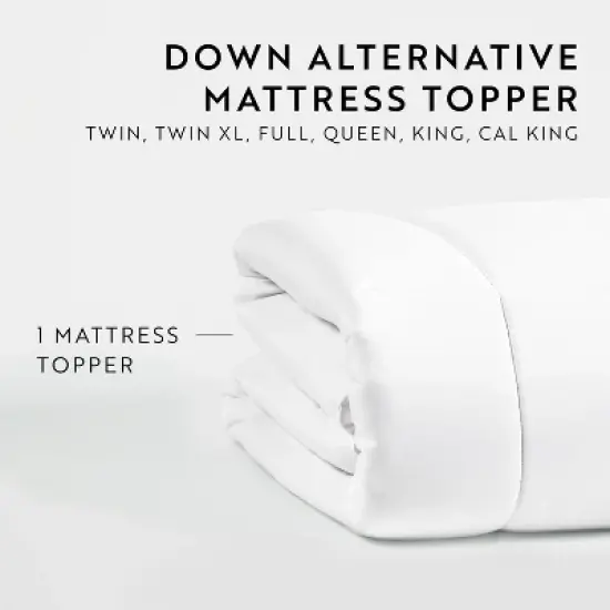 Ultra Soft Mattress Topper, 3"  Overfilled Down Alternative Pad - Becky Cameron image {4}