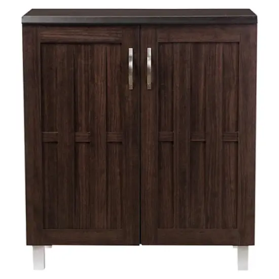 Excel Modern and Contemporary Sideboard Storage Cabinet - Dark Brown - Baxton Studio image {1}