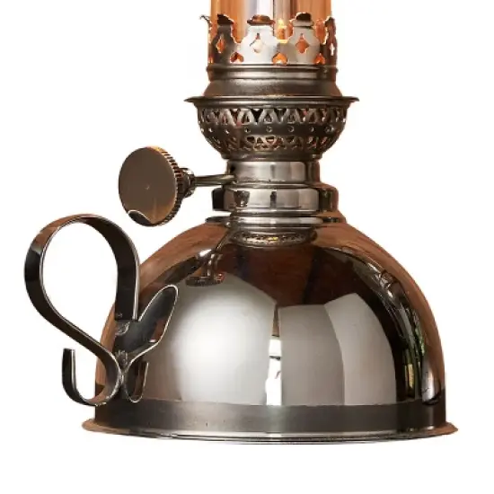 Kings County Tools 9-Inch Tall Nickel Oil Lamp image {2}