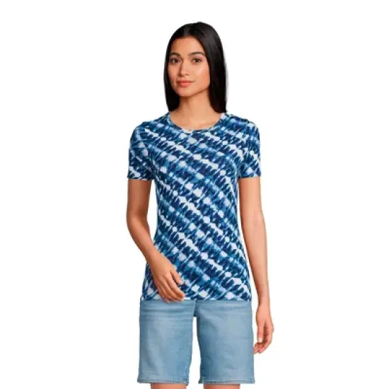 Lands' End Women's Cotton Rib Short Sleeve Crewneck T-shirt image {16}
