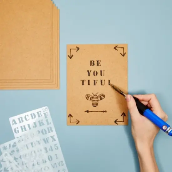 Juvale 30 Sheets Thin MDF Wood Boards for Crafts and DIY Projects, Medium Density Fiberboard, 2mm Thick (Brown, 6 x 8 In) image {1}