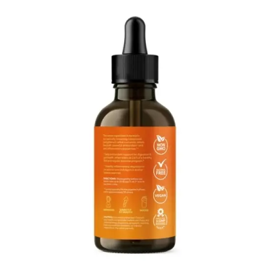 Organic Turmeric Liquid Drops, Liquid Turmeric 1000mg Enhanced Absorption for Digestive & Joint Support, Unflavored, Havasu Nutrition, 1 fl oz image {5}