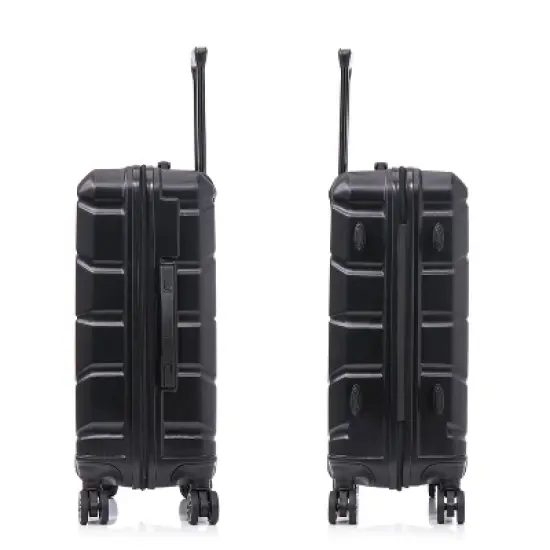 DUKAP Sense Lightweight Hardside Large Checked Spinner Suitcase - Black image {7}