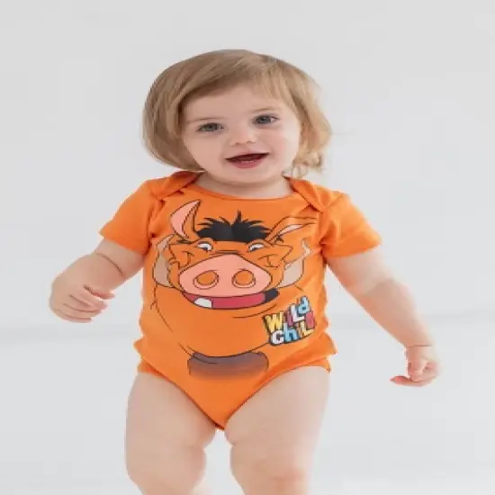 Disney Mickey Mouse Lion King Winnie the Pooh Pixar Toy Story Finding Nemo Baby 5 Pack Bodysuits Newborn to Infant image {3}