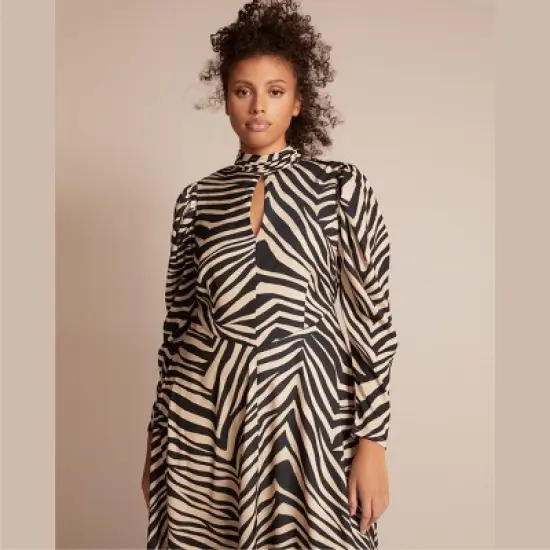 11 Honor&eacute; Collection Women's Elegant Animal Print Midi Dress image {2}