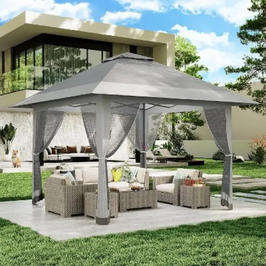 GustoWave 13x13FT Pop-Up Gazebo, Instant Canopy for Patio, Backyard image {7}