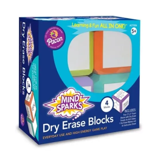 8ct 3" Mind Sparks Dry Erase Blocks image {1}