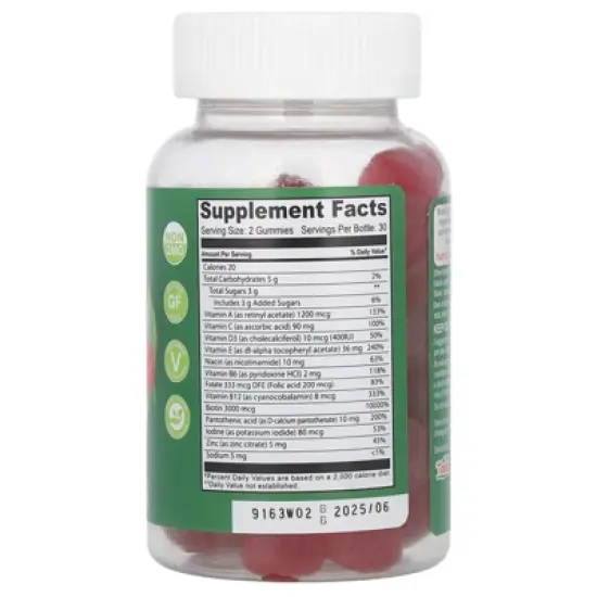 YUM-V'S Multivitamin Gummies for Teens by YumVs | Added Biotin and B Vitamins to Support Healthy Hair Skin and Nails | Daily Dietary Supplement for image {1}