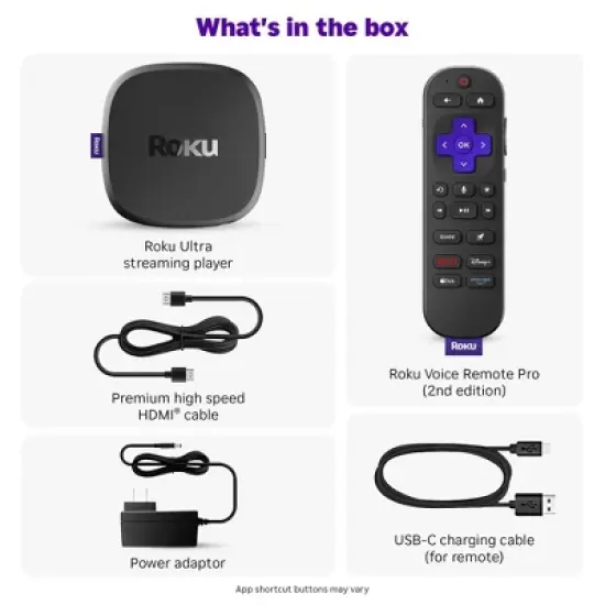 Roku Ultra 2024 Ultimate 4K Streaming Device with HDR10+, Dolby Vision & Atmos Bluetooth & Wi-Fi 6 Voice Remote Pro with Free & Live TV image {5}