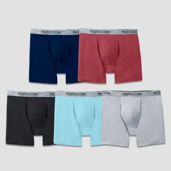 Fruit of the Loom Select Men's Comfort Supreme Cooling Blend Boxer Briefs 5pk image {4}