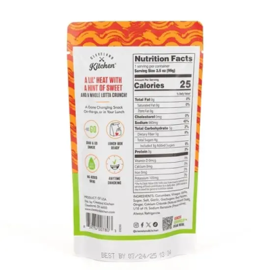 Cleveland Kitchen Kimchi Dill Pickle Chips - 3.5oz image {1}