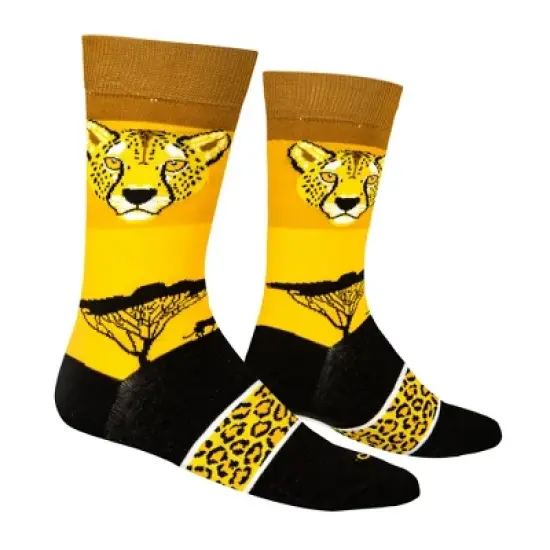 Cool Socks, Wild African Safari, Jungle Animal Prints, Funny Dress Socks, Adult image {2}