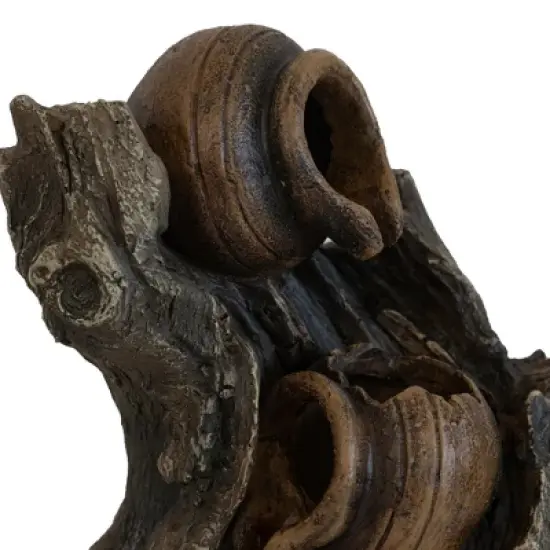 NAYSAYE Fountain 3 Tier Decorative Pot Water Feature for Garden Patio Indoor Outdoor, Brown, 6.3"*5.1"*10.8" image {3}