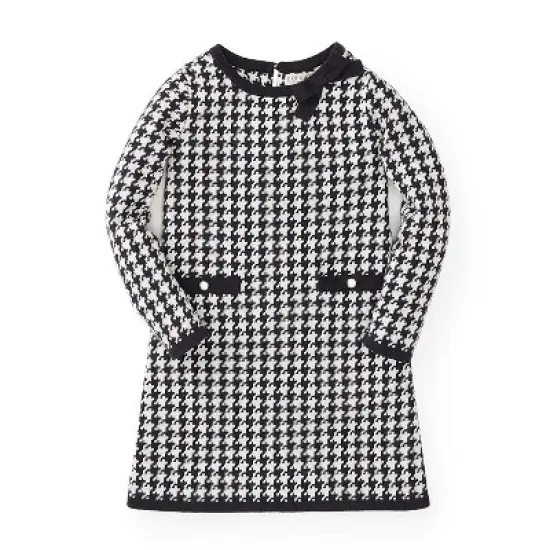 Hope & Henry Girls' Organic Cotton Bow Detail Sweater Dress, Kids image {7}