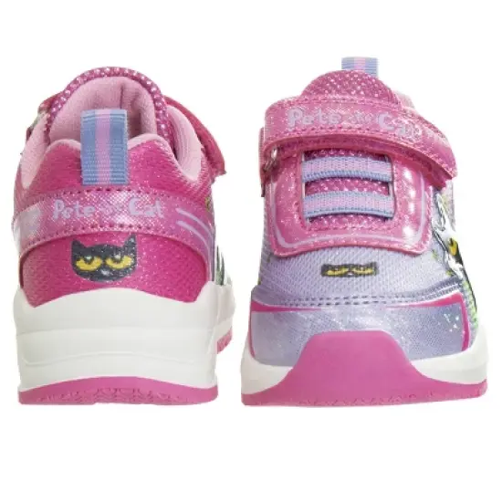 Pete the Cat Girls Hook and Loop Fashion Sneakers. (Little Kids) image {2}