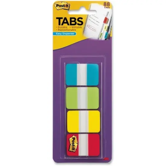 3M Post-it Dispenser Tabs 1"x1.5" 88 Tabs 22 ea. AA/LE/YW/RD 686ALYR1IN image {6}