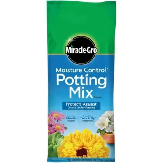 Miracle-Gro Moisture Control Potting Mix for Container Plants, Protects against Over- and Under-Watering, 2 cu ft image {9}